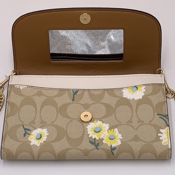 COACH Gemma Clutch Crossbody In Signature Canvas With Daisy Print - Picture 9 of 16